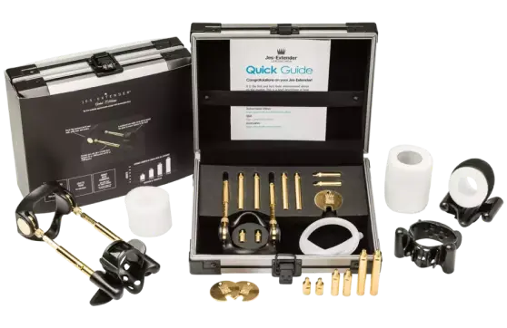 Jes-Extender Gold kit with carry case, quick guide, rods and comfort accessories