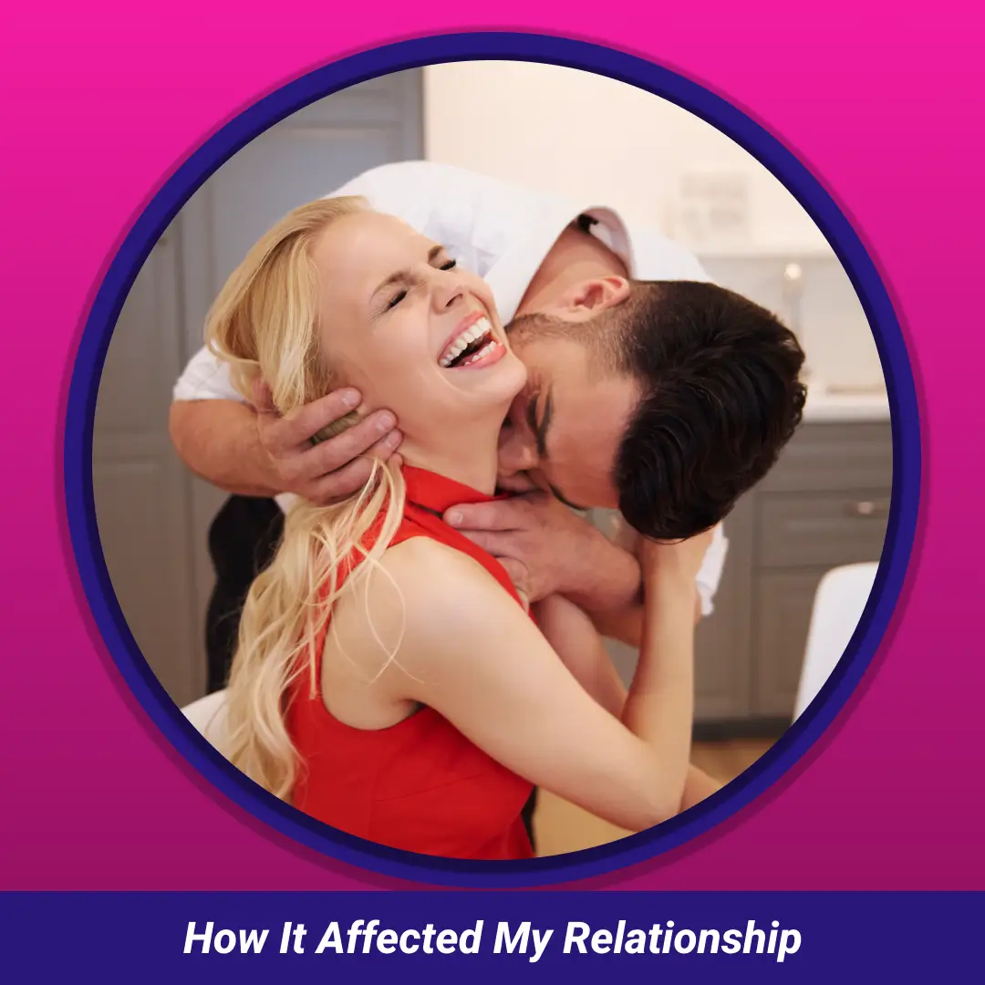 How It Affected My Relationship: laughing couple embracing at home