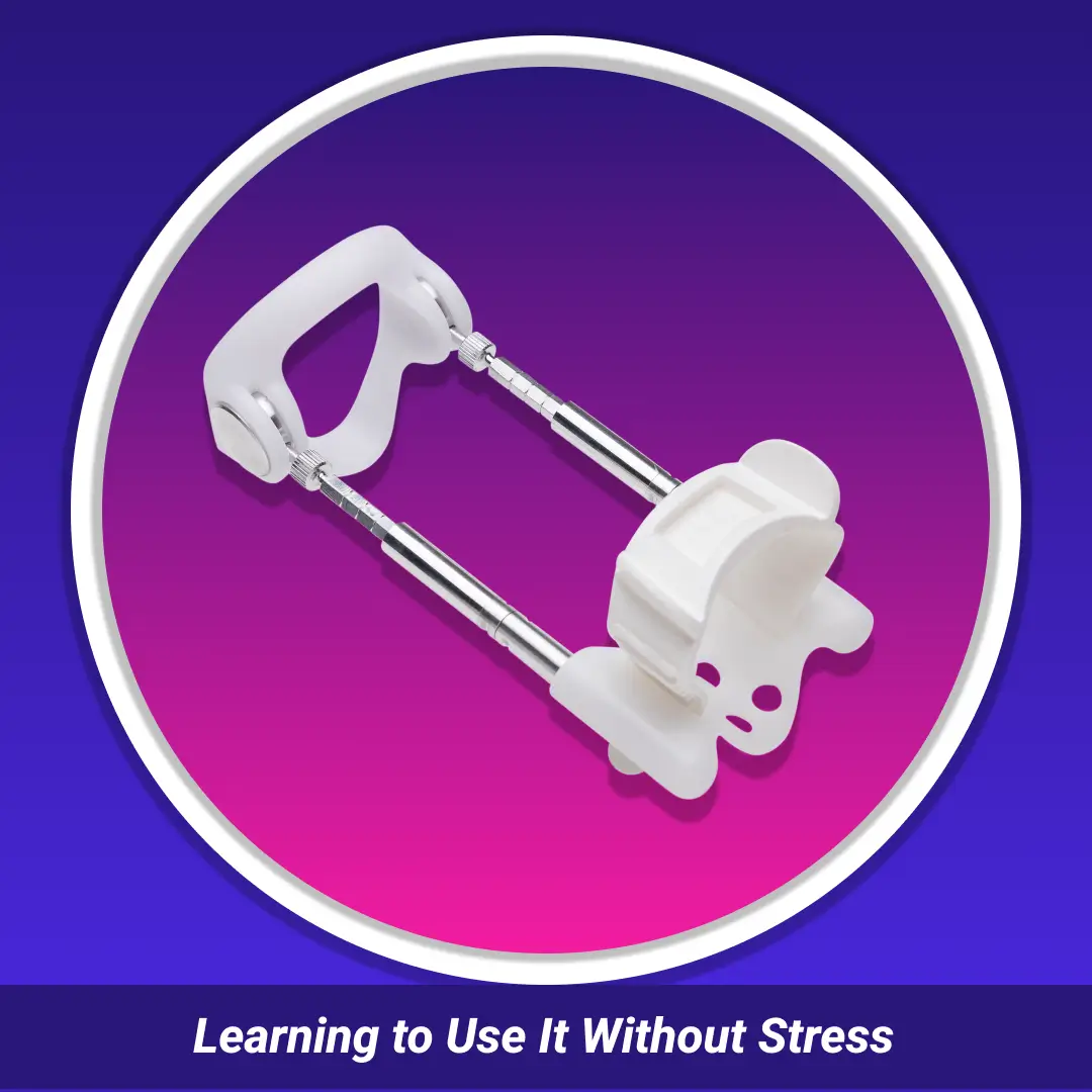 Learning to Use It Without Stress: white SizeGenetics extender device